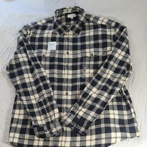 NEW, Sonoma Black and Cream Casual Button Down Shirt